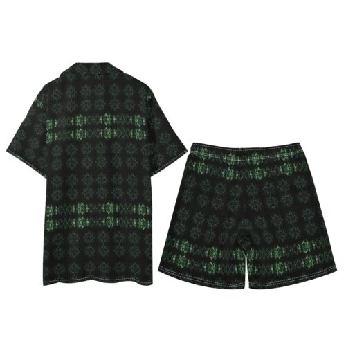 Men's Regular Fit Hawaiian Short Sleeve Shirt and Shorts Set